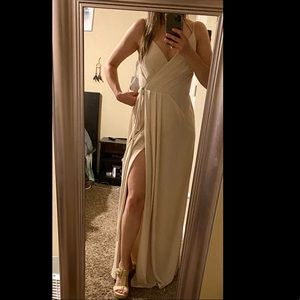 NEW*David’s Bridal Bridesmaid Wrap Dress CHAMPAGNE